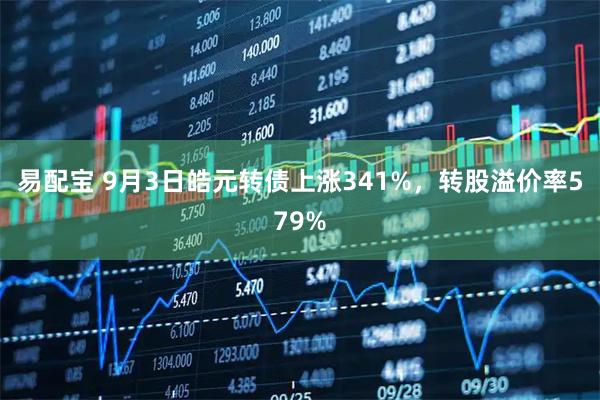 易配宝 9月3日皓元转债上涨341%，转股溢价率579%